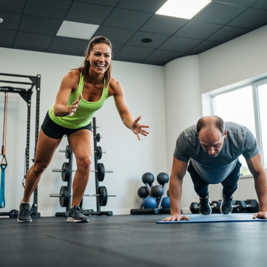 Evelyne coaching a client